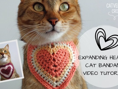 Expanding Hearts Cat Bandana - Catventurous Crochet