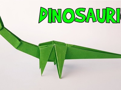 Origami de un dinosaurio diplodocus facil de papel, papiroflxia | mi denali