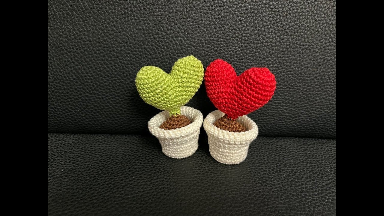 Tuto cactus coeur au crochet spécial gaucher