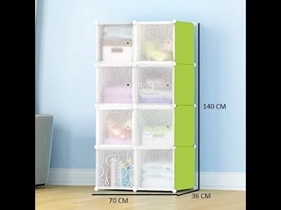 DIY Plastic Cube Storage || Modular Cabinet Storage|| Wardrobe ||  Portable Plastic Wardrobe ||