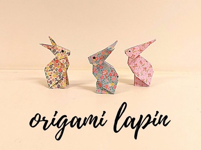 Origami lapin Pâques