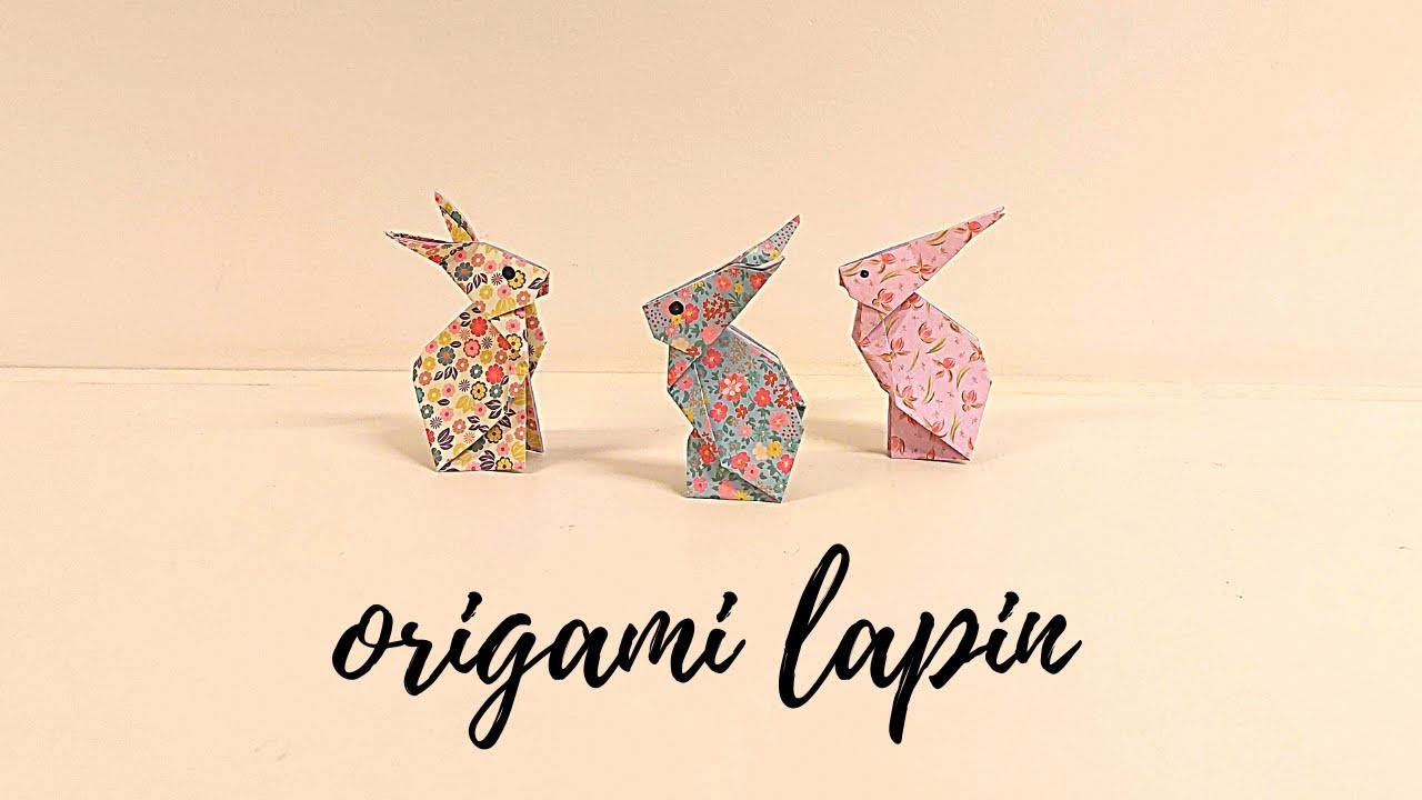 Origami lapin Pâques