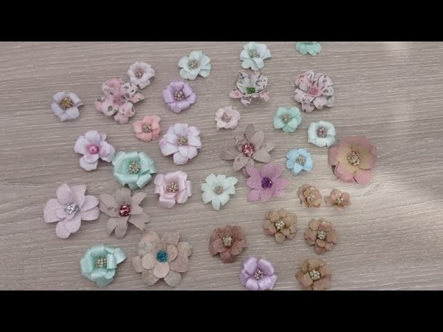 Tuto "petites fleurs" sans dies avec des sacs en papier "recyclage"❤️❤️❤️