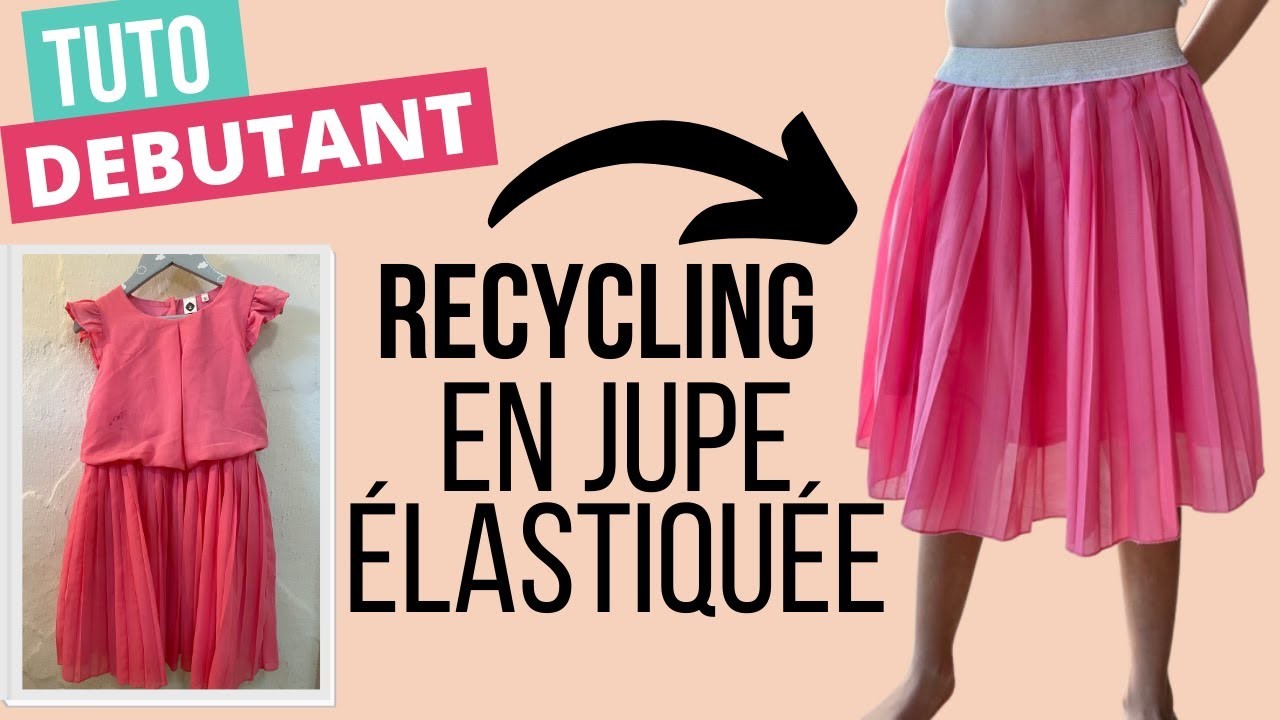 TUTO upcycling : coudre une jupe avec élastique apparent