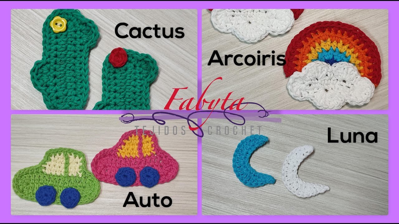 Apliques en crochet, para decorar sobre todo, tejidos para niños