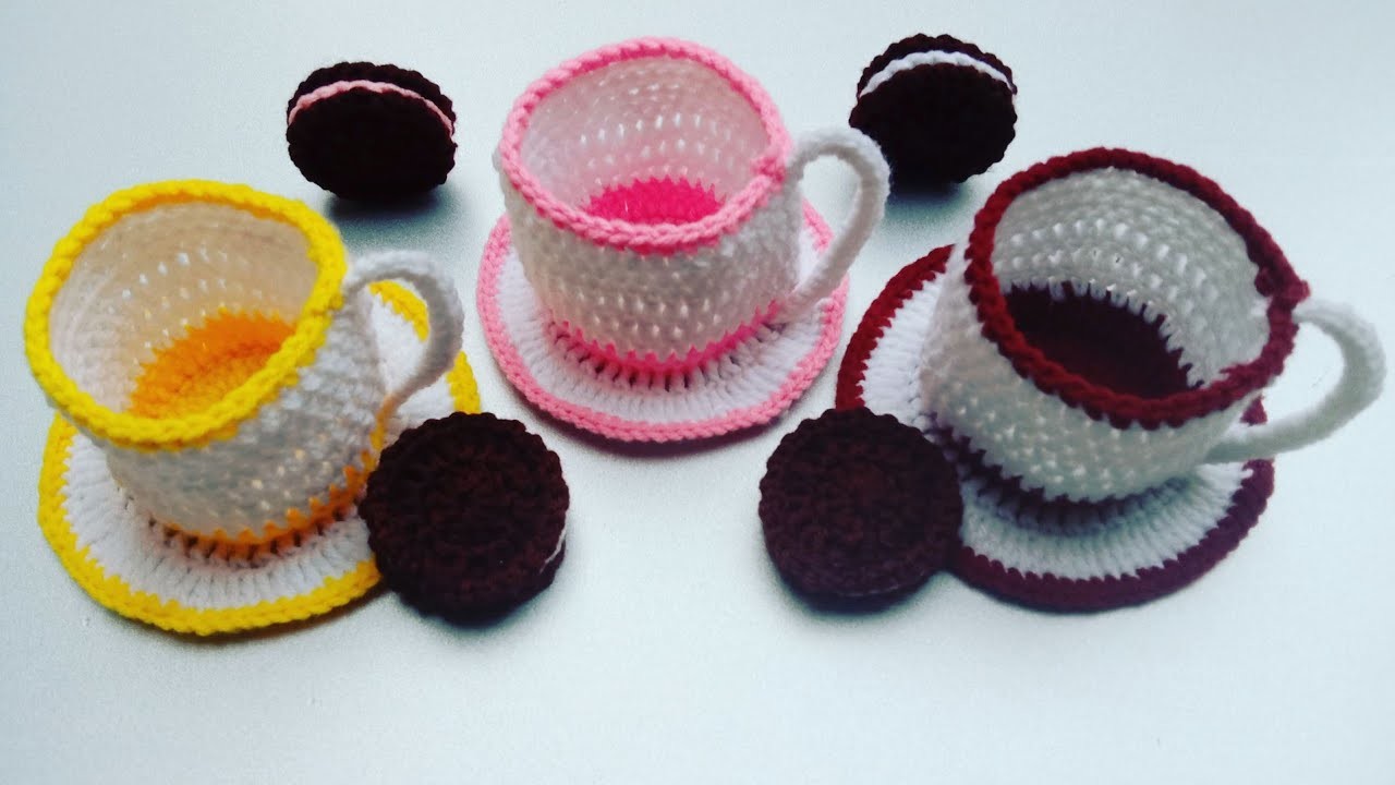 Crochet ☕ Cup & Plate ☕ woolen cup plate || Crochet Art