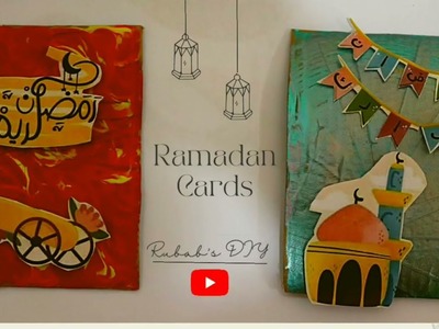 Experimenting with textures | Ramadan Cards #ramadan #rubabsdiy #diycrafts