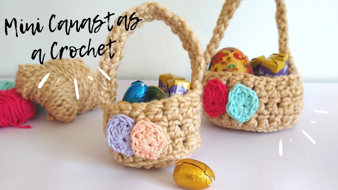 Mini Canastas de Pascuas a Crochet