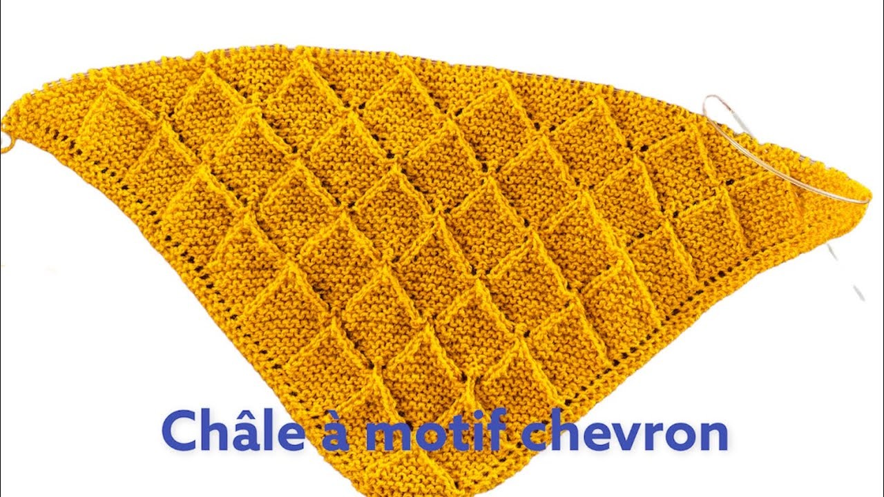 Tricot : châle facile au tricot au motif chevron