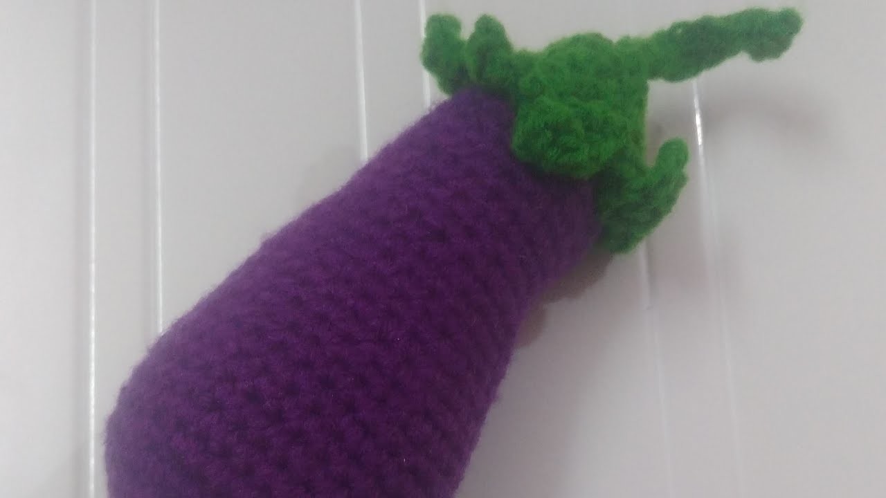 Crochet Eggplant ???? #crochetforbeginners #crochettutorial #crochet #crocheting