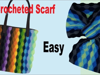 KnitLove HK.Knit.Crochet.Craft.Gift.How to Crocheted scarf.かぎ針編み.짜다.क्रोशै.Bunny hairpin.棒針.鈎針.波浪圍巾
