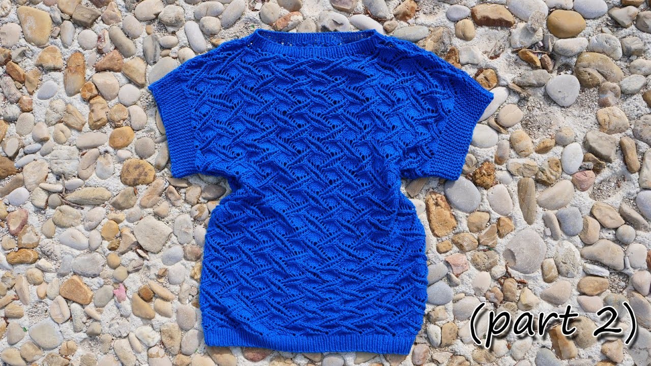 Кофточка «Ultramarine» спицами (часть 2) ???? Blouse «Ultramarine» knitting pattern (part 2)