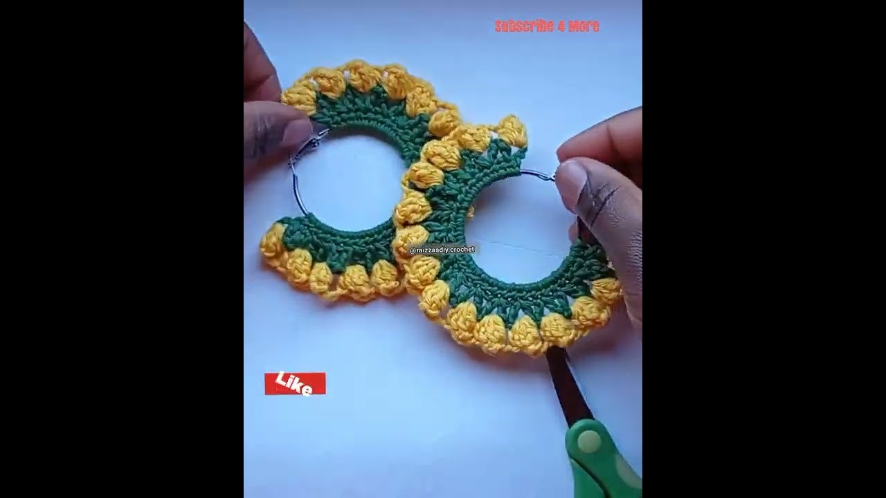 DIY Facile | Comment réaliser de belles boucles d'oreilles au crochet | raizzasdiy crochet