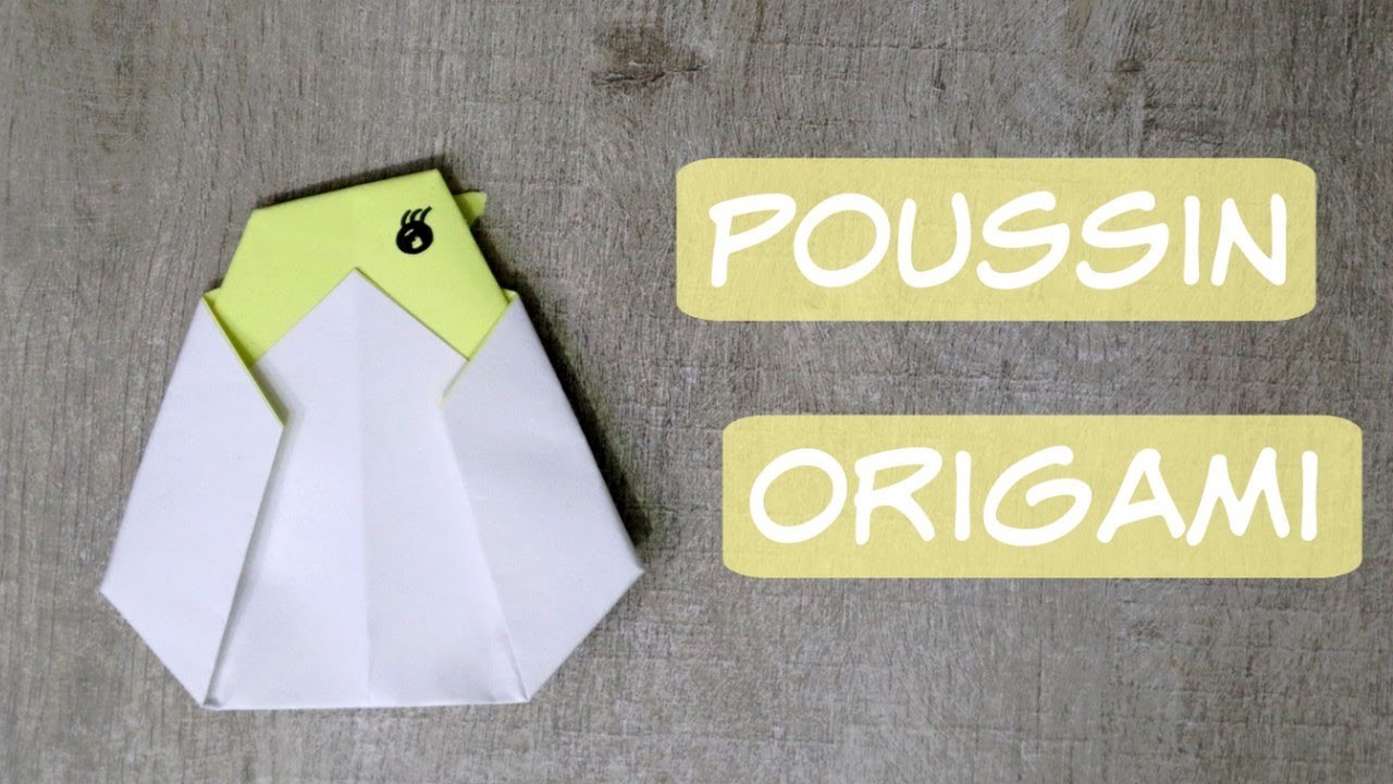 Poussin dans sa coquille en Origami !