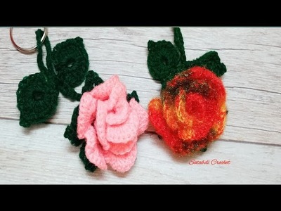 Rose Keyring Crochet || Satabdi Crochet || English subtitles available