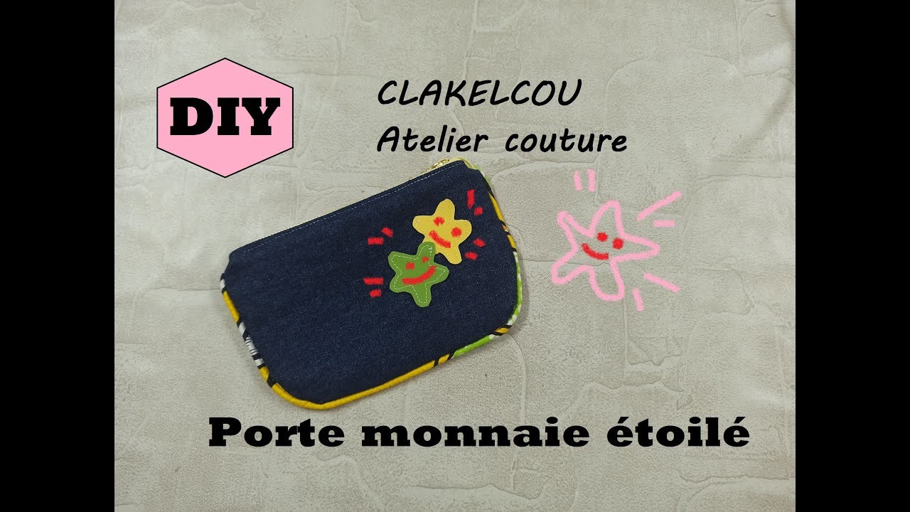 [DIY couture] tuto accessoire le porte monnaie étoilé