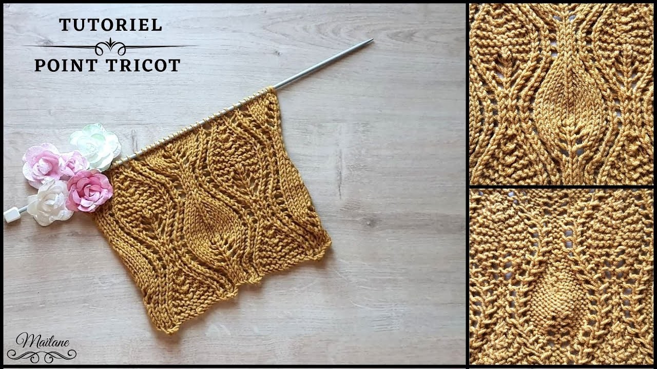 #252 Tricot: MAGNIFIQUE!! Point de feuilles-Idéal Pull & Gilet #lidiacrochettricot #knitting