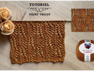 #255 Tricot: Magnifique Point de feuilles!???? - Maïlane - #lidiacrochettricot #knitting #pattern