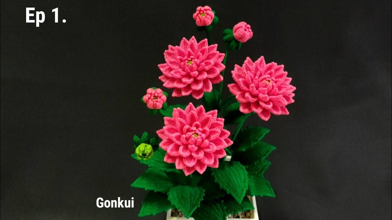 Crochet flower | Crochet Dahlia flower Ep1. ✨ Petals A #crochetflower #crochet #gonkuicrochet