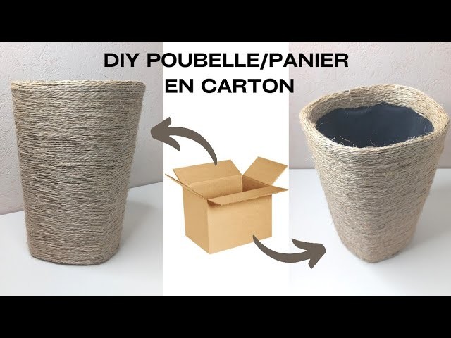 DIY poubelle de bureau ou panier en carton II NZOUTSI