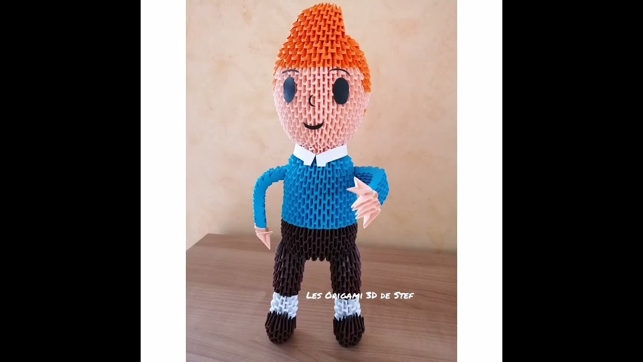 Origami 3D : Tintin