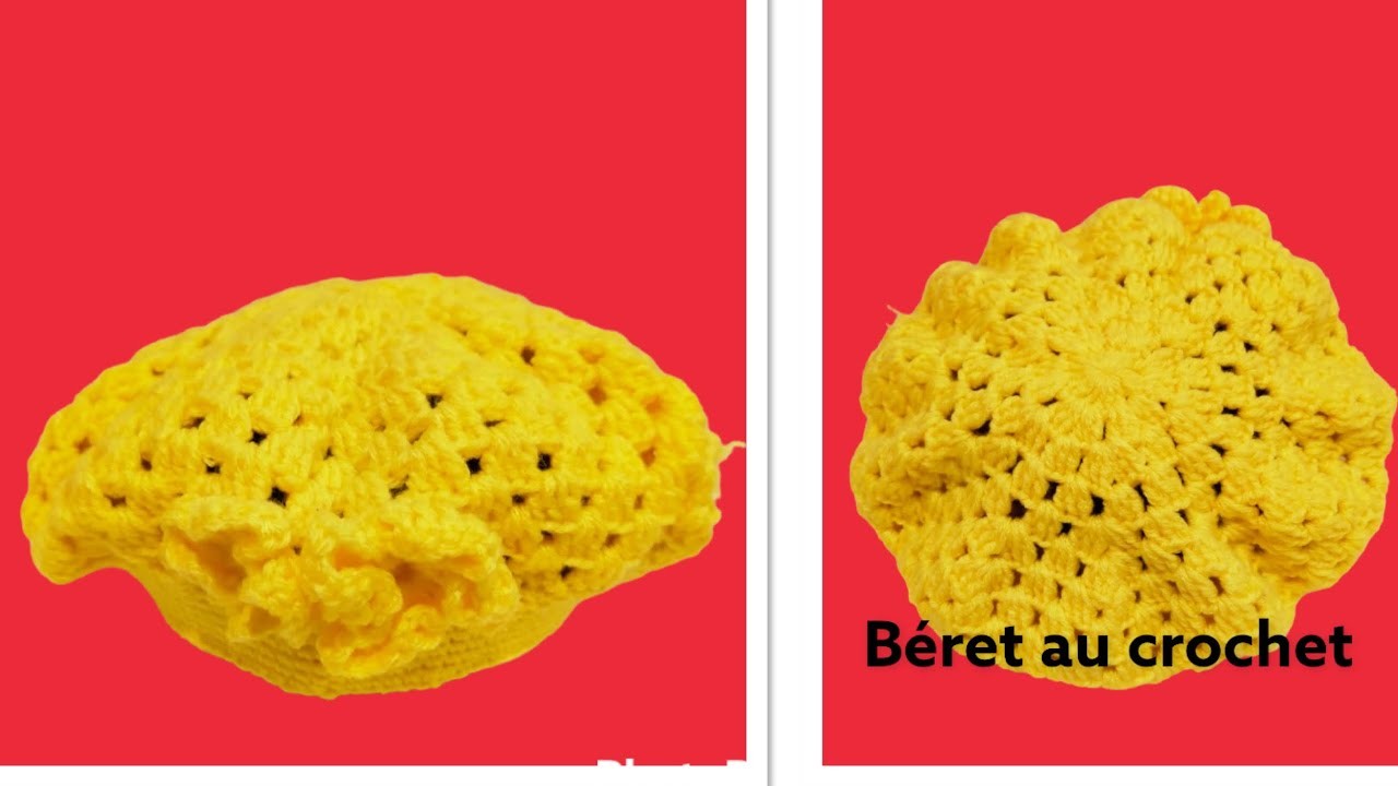 Béret au crochet toutes tailles pour débutante.