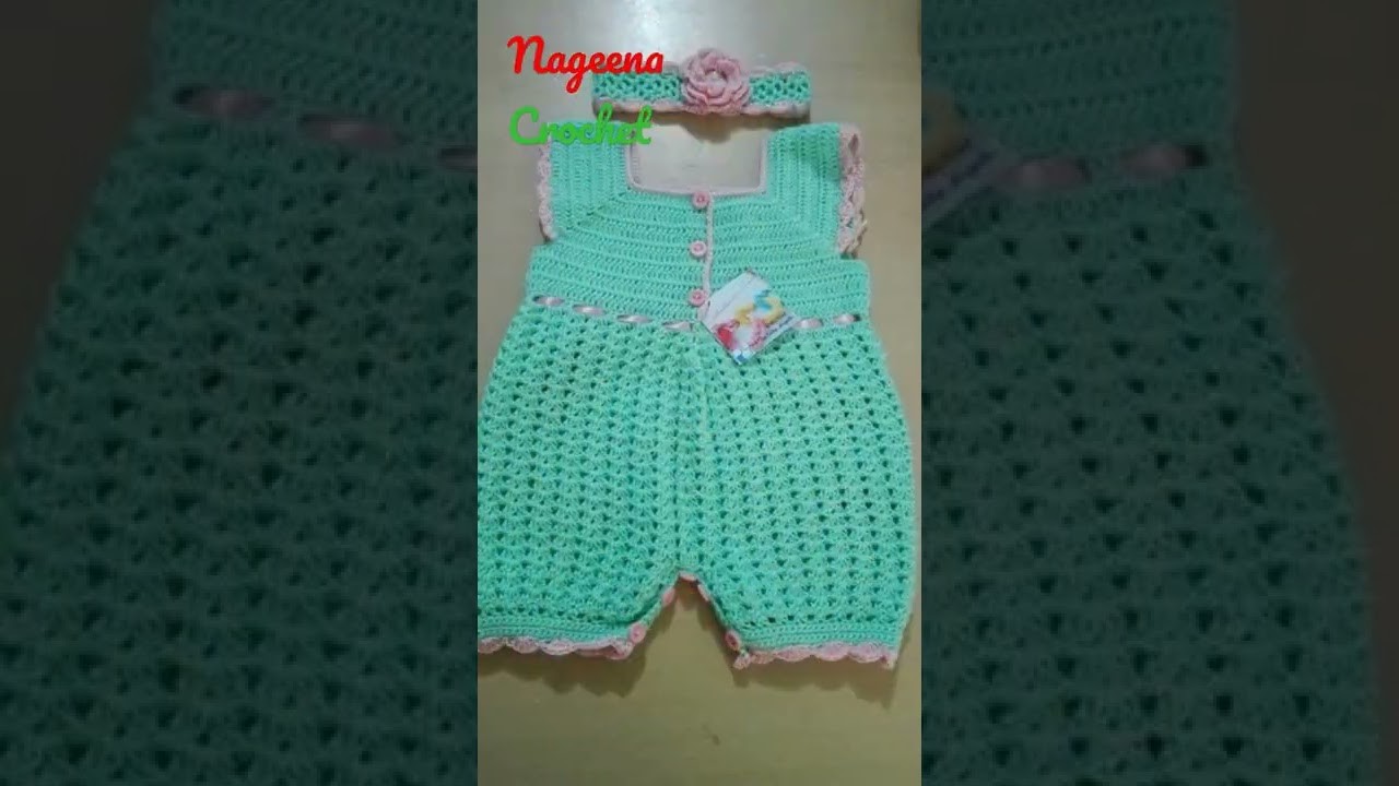 Crochet baby rompers