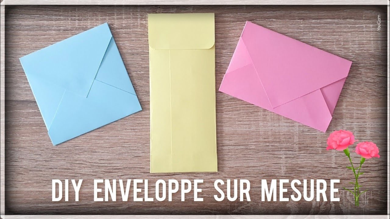 DIY facile | 3 types d'enveloppes sur mesure (selon taille carte) | Tutoriel | ScrapbookingbySissi