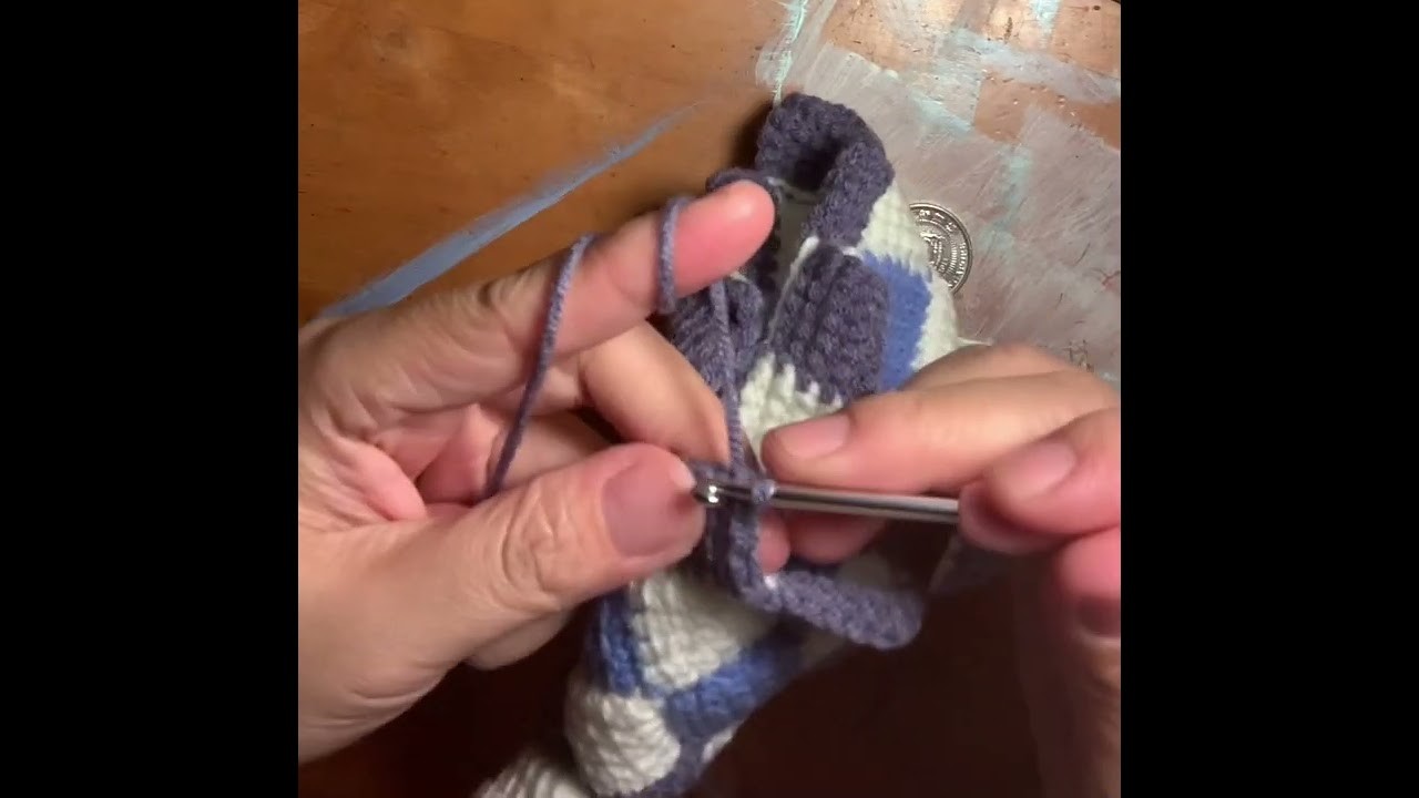 Entrelac pattern - handmade crochet bag
