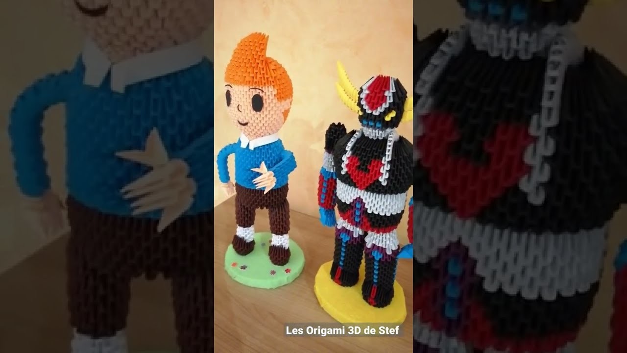 Origami 3D : Tintin et Goldorak