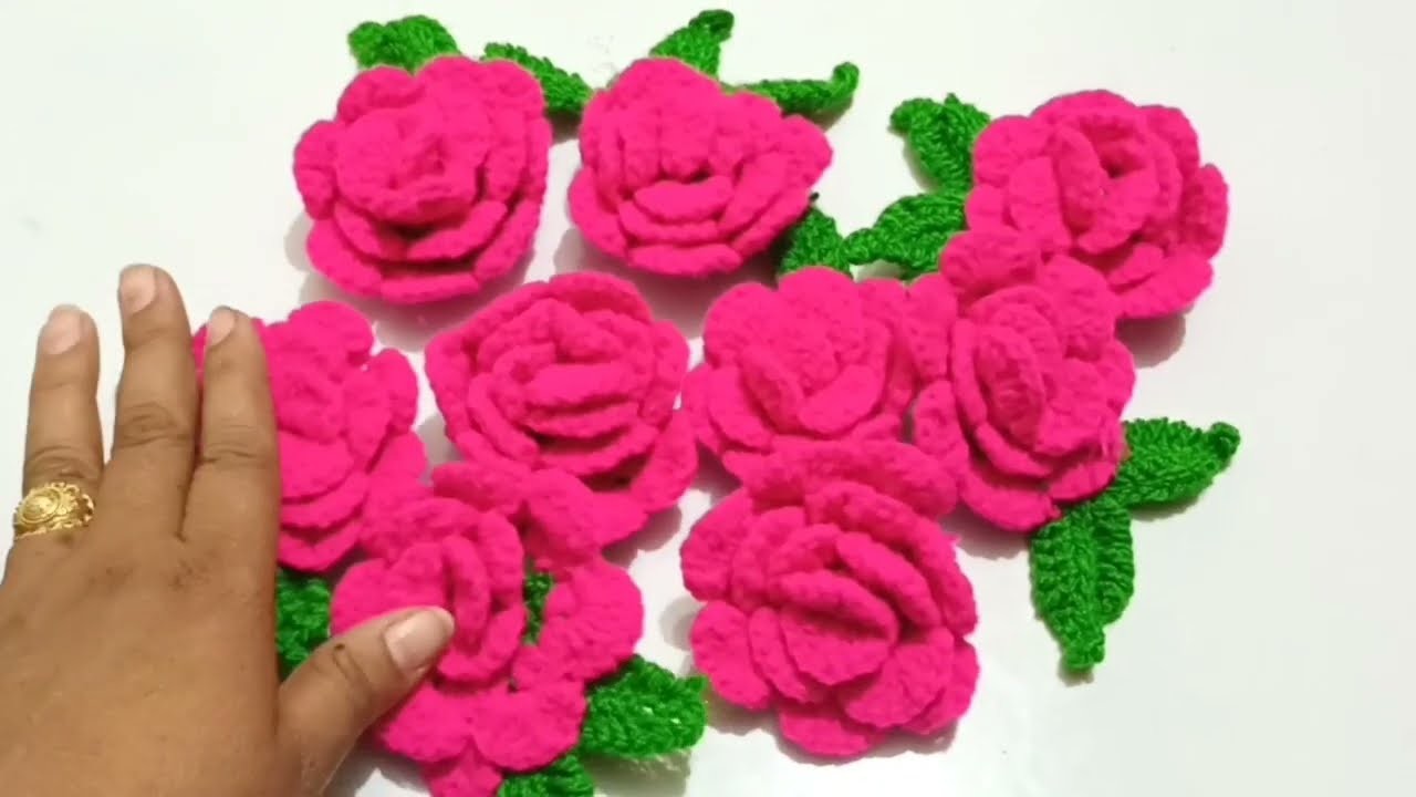 Un ka gulab ????ka phool. gulab. crochet rose flower crochet flower design. un ka gulab. crochet design