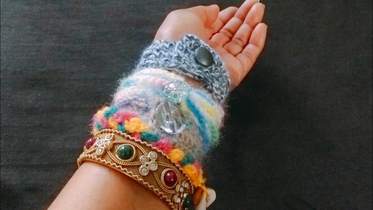 Crochet bracelet design || क्रोशिया से bracelet कैसे बनाये @allhometips
