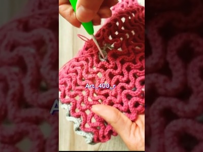 Easy crochet and knitting pattern , قلاب بافی#shorts