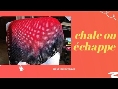 Chale ou échappe  super facile ???? #crochet #chale