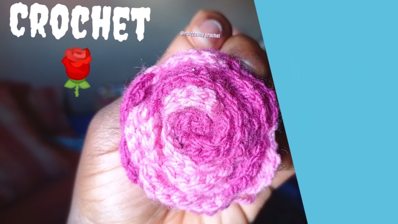 Comment faire une Jolie petite rose ???? au crochet très facile et rapide - easy Crochet rose beginners