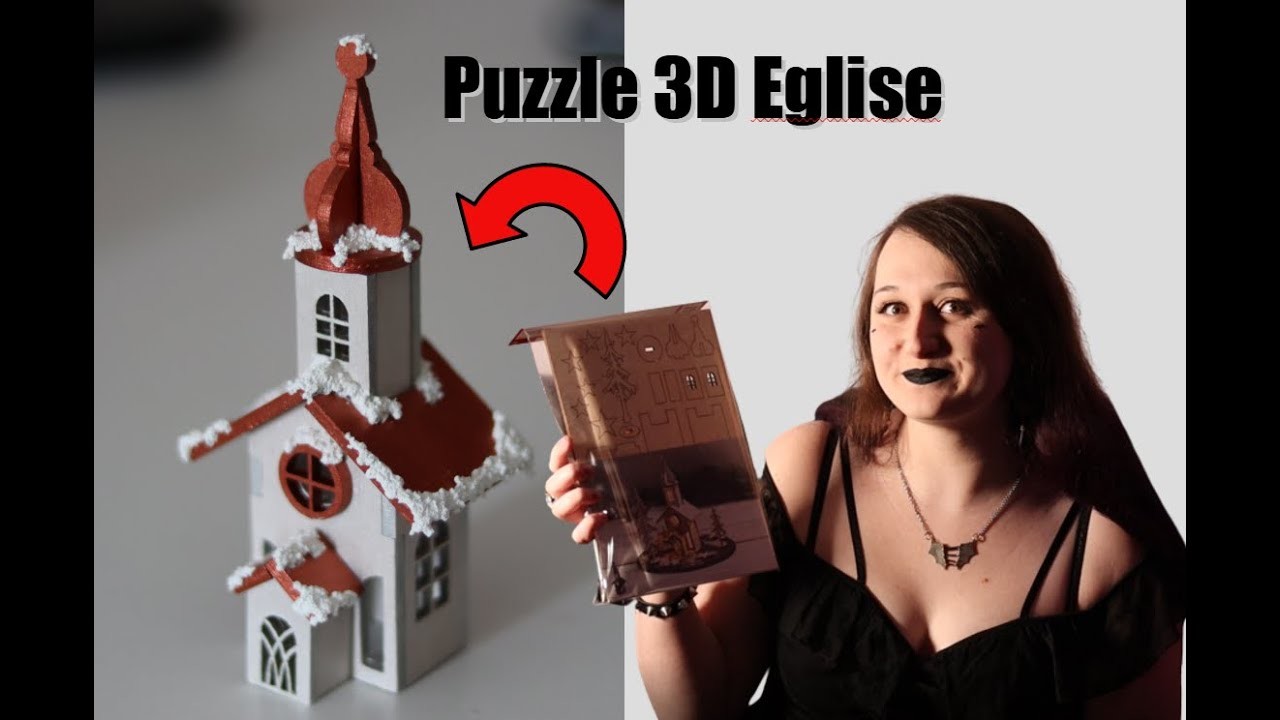 DIY Puzzle Eglise 3D NOEL - Montage et déco