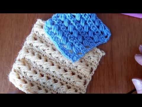 Point au crochet très beau et facile pour snood ou écharpe  .