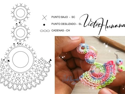 Patron aretes crochet gratis!!