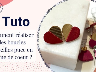 Tuto boucles d'oreilles DIY puce coeur en cuir #17