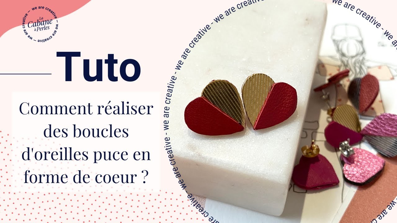 Tuto boucles d'oreilles DIY puce coeur en cuir #17