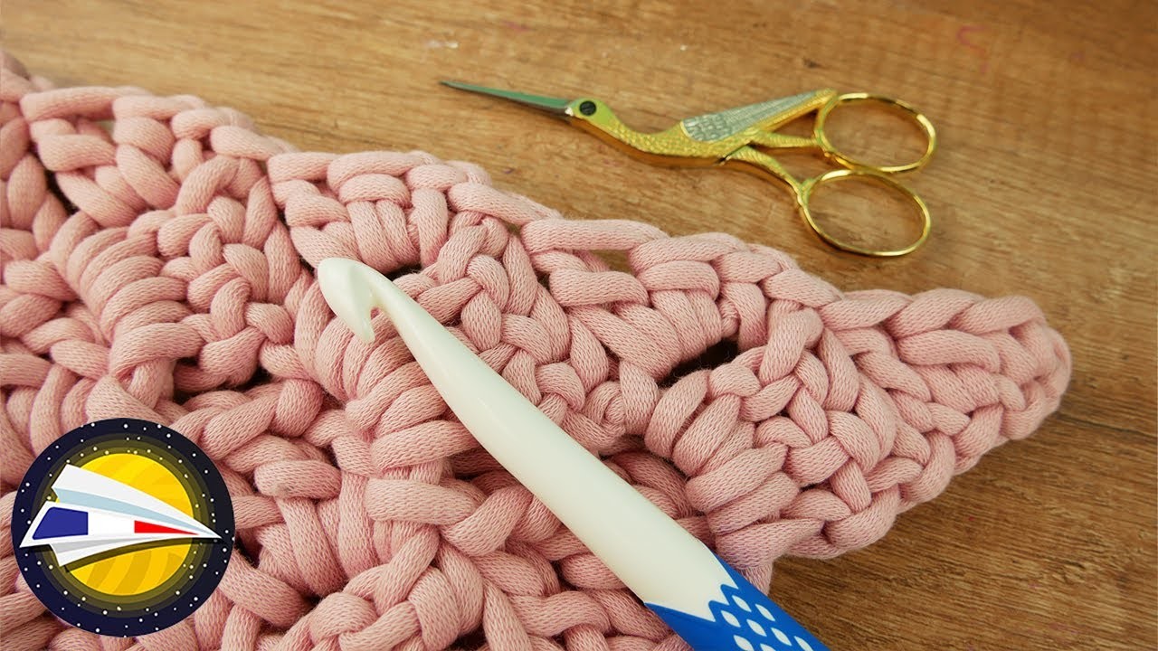 Apprendre à crocheter | Point C2C sans petites dents | Variante châle