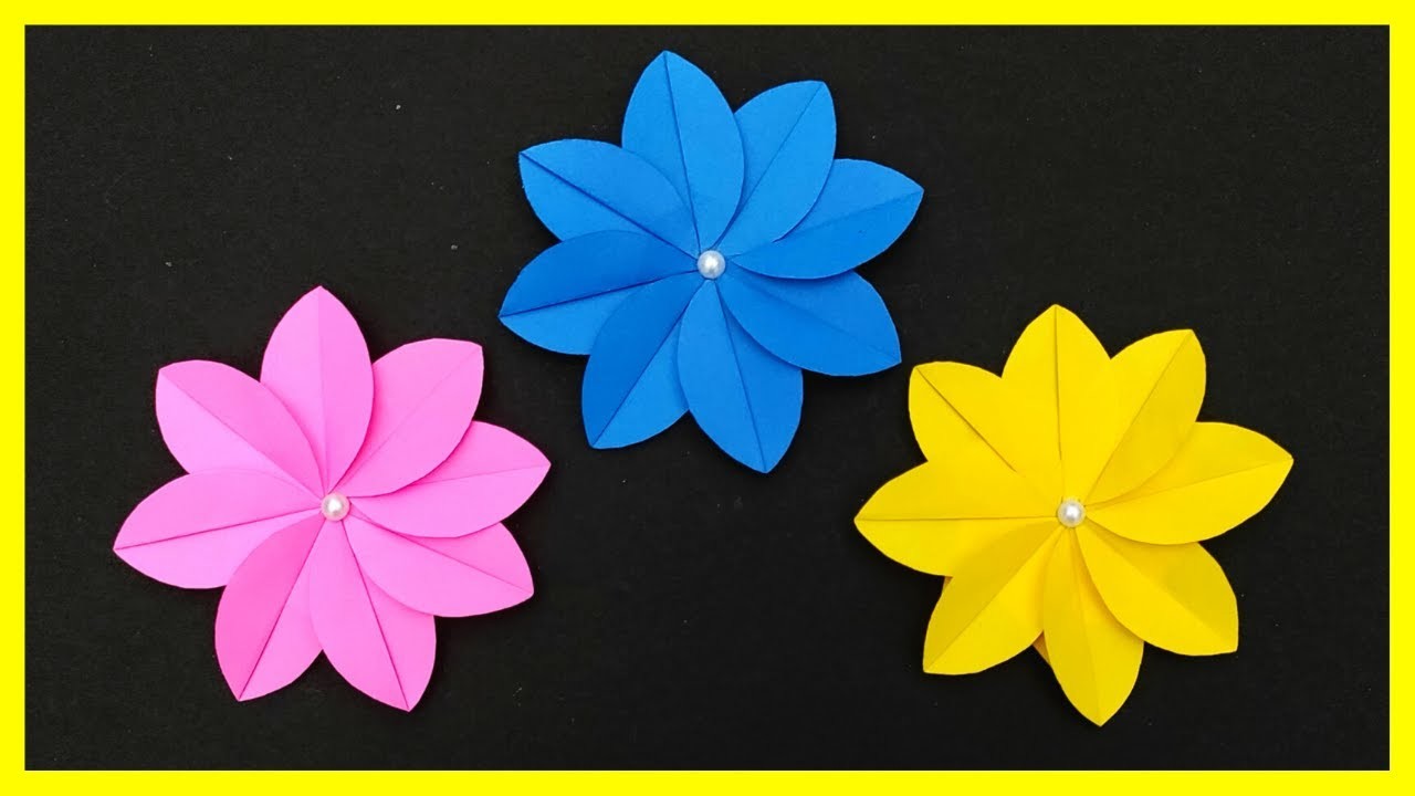 Comment Faire Une Fleur en Papier Pliage - Origami TUTO