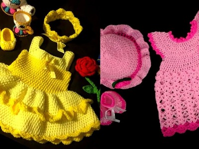 Crochet New Born Baby Dress,Crochet Pattern,Crosia Frock Design,क्रोशिया फ्रॉक ,#beautyhorizonandart