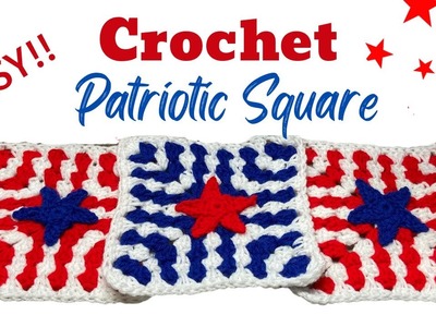 Crochet Patriotic Squares