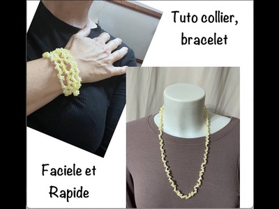 Tuto collier, bracelet au crochet spécial gaucher  juste sublime ❤️