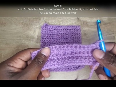 Crochet Bobble Letter U