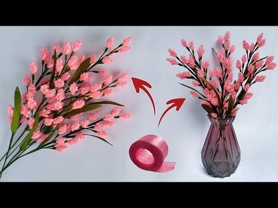 DIY | How To Make Satin Ribbon Flowers Easy | Tutorial Membuat Bunga Pita Satin Mudah Dan Simple