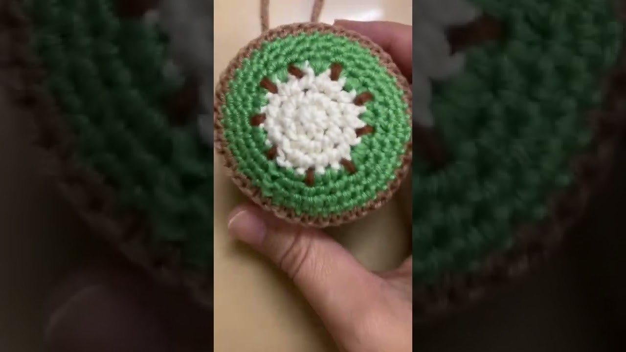 Easy crochet kiwi #crochet