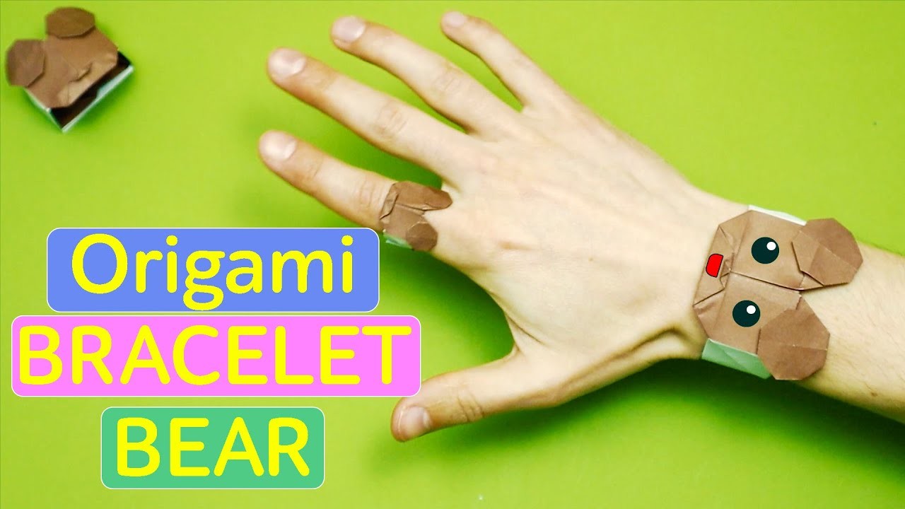 Origami bear bracelet