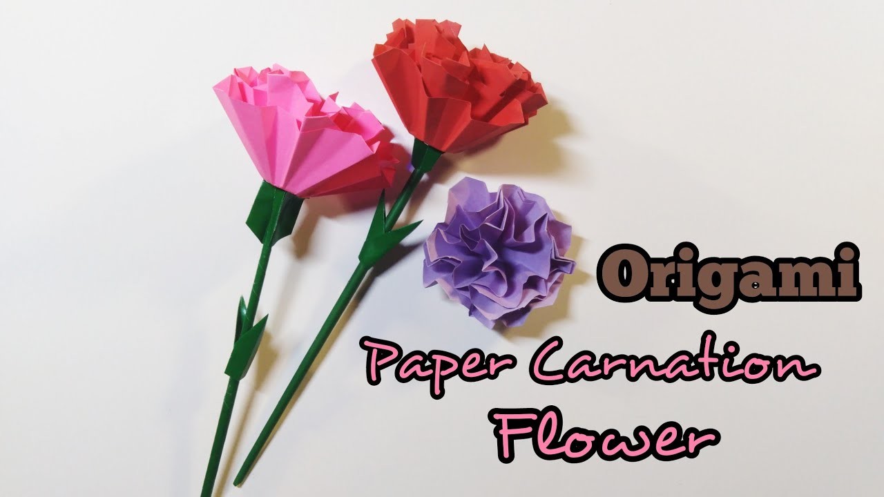 Origami Carnation flower